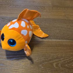 Ty Medium Sami The Goldfish Plush 9-10 In