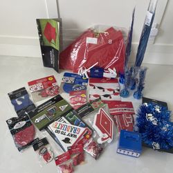 Red And Blue Theme Graduation Decor