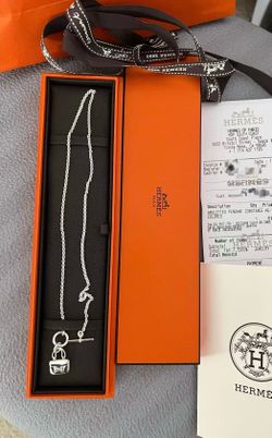 Hermes sliver necklace