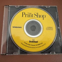 The Print Shop CD (1996) Broderbund Windows PC Vintage Publishing Software