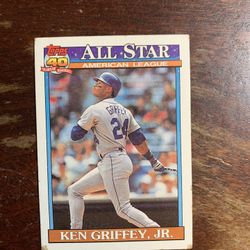 Rare 1991 Topps - Ken Griffey Jr All-Star #392 Seattle Mariners 