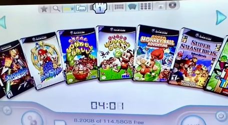 Modded Wii W/ 100 Wii & GameCube Games