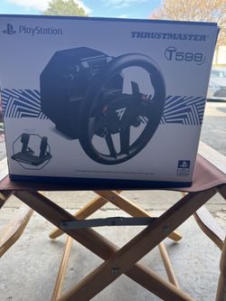 Thruster T598 racing sim with hypercar wheel and cockpit