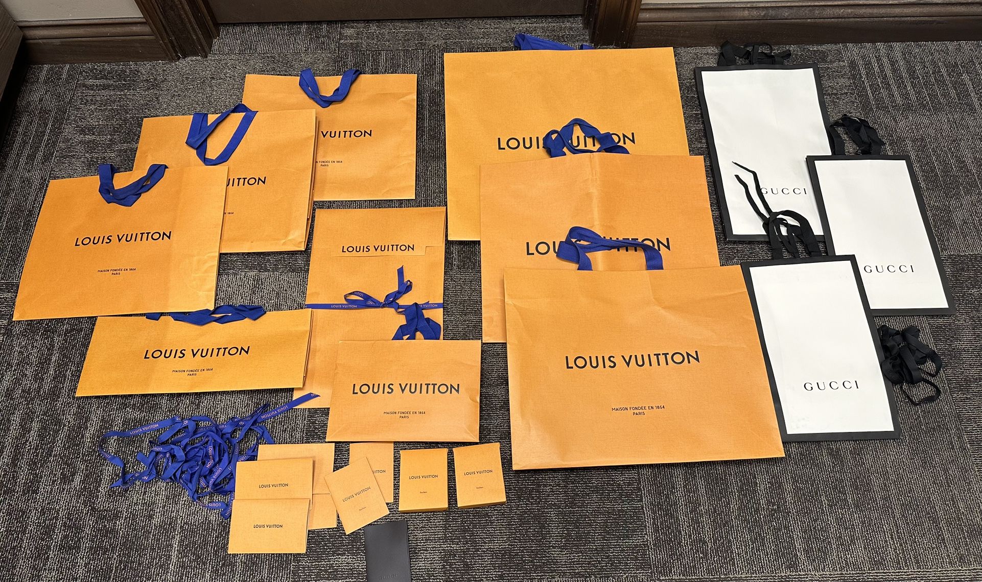 LV & Gucci Shopping Bags