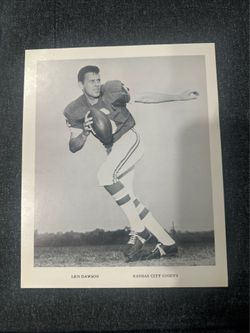 VINTAGE 1960's Len Dawson Kansas City Chiefs Photo 8½" x 10⅜" B&W