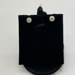 EARRING 14KT YELLOW GOLD, NATURAL DIAMOND