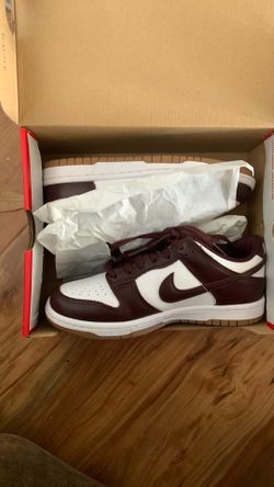 Nike dunk low size 4.5Y brown and white