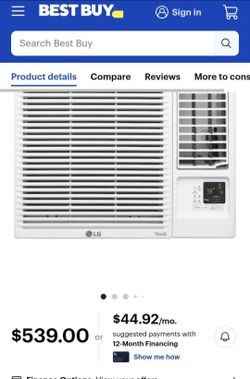 ​NEW LG 7600 BTU AC / Heater Combo – Window Unit (Brand New)