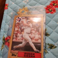 Texas Rangers Ruben Sierra Error 1987 Topps Rookie Baseball Card 