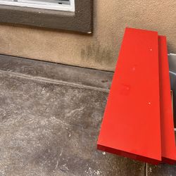 2 Red Floating Shelves Perfect Condition 