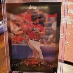 Chipper Jones 09 Topps Legends Of The Game '00 Topps Power Corner Insert Baseball Cards