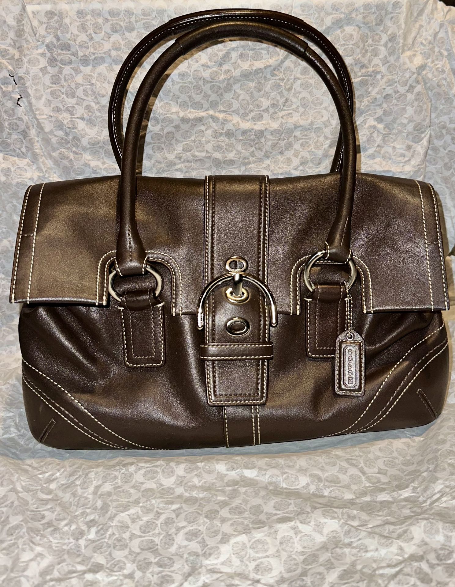 Coach Satchel/Vintage/Brown Leather/Large/inner Pockets/magnet Closure/OR BEST OFFER