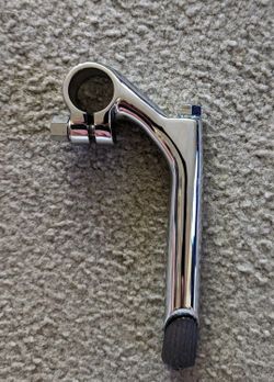 NEW CHROME CLASSIC SCHWINN STYLE GOOSENECK /STEM 21.1 MM 1970-82 SCHWINN BEACH CRUISER BICYCLES, AWESOME CHROME