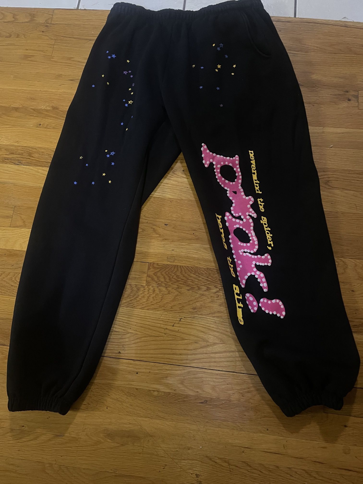 Black Sp5der Pants
