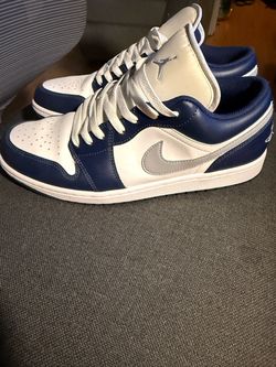 Nike Air Jordan 1 Low Wolf Grey/ Midnight Navy