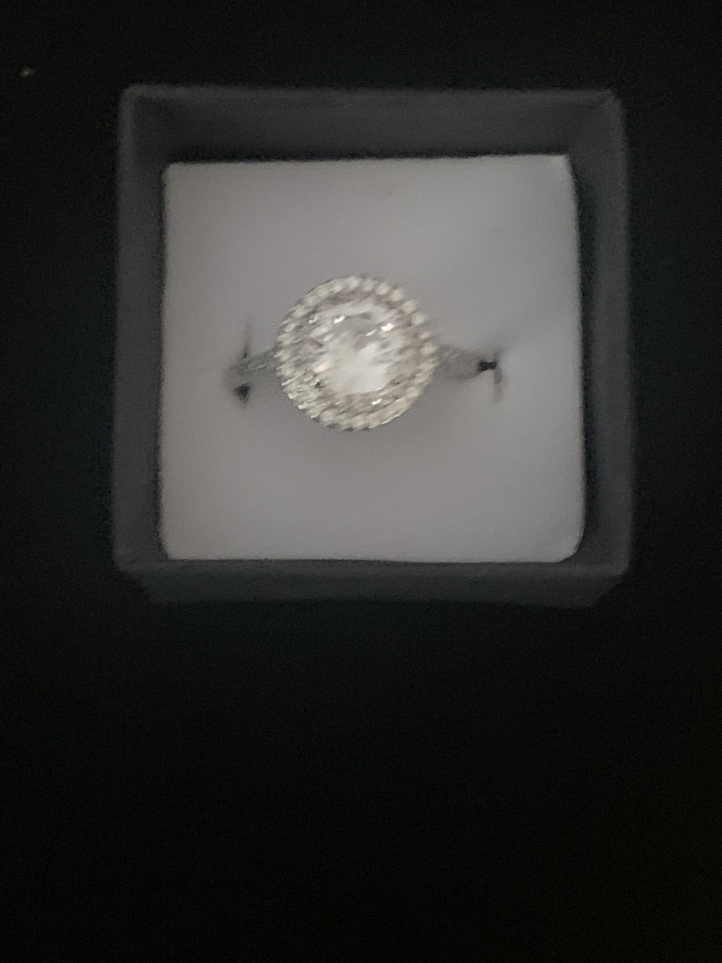 .925 Silver Ring W/ High Quality Clear Stones- Wedding/ Anniversary/ Engagement