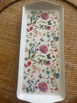 Grace Teaware Floral Porcelain Serving Tray / Platter