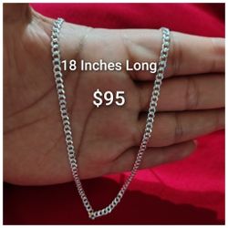 925 Sterling Silver Chains/Cadenas De Plata 925 