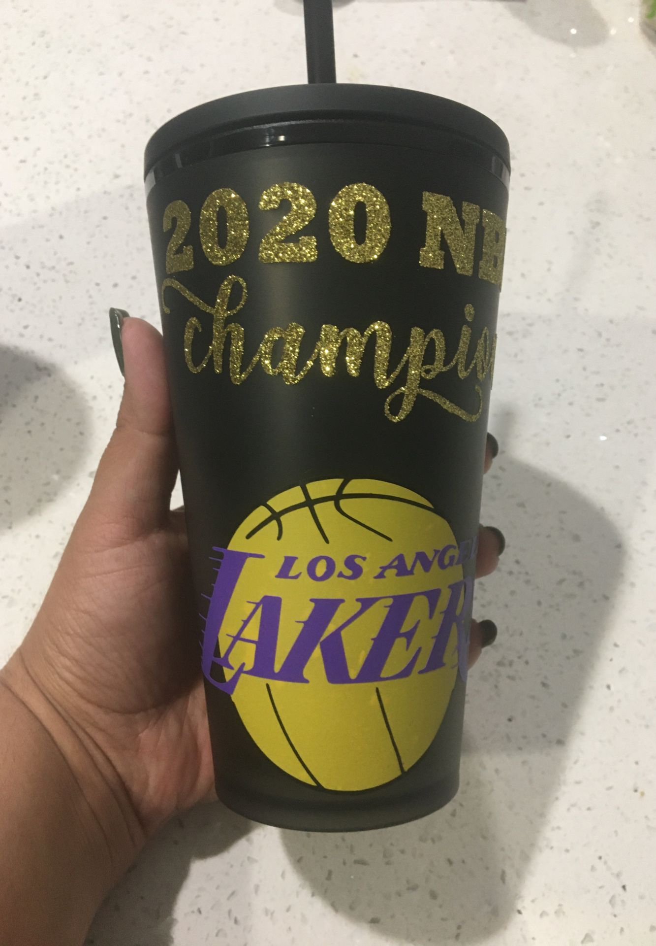 Custom Lakers Starbucks cup
