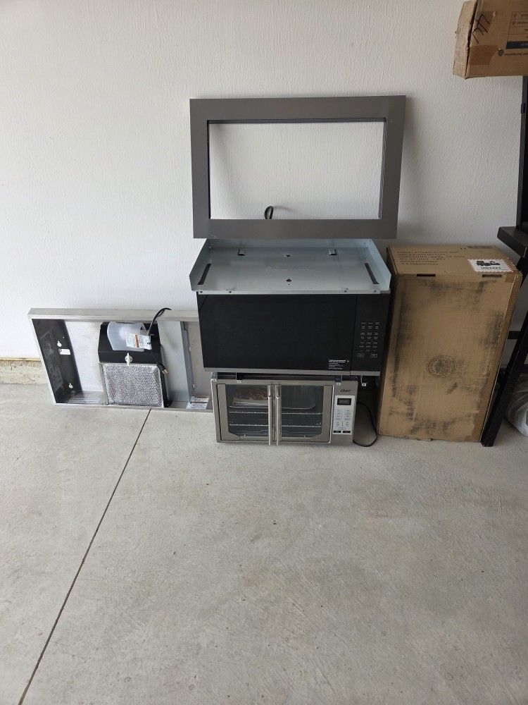 Microwave, With Build In Frame And Front. Hood Vent, Air Fyer