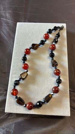Vintage 1920s SpeakEasy Bobo stone carnelian- necklace