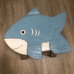 Kids Wooden  Shark Stool