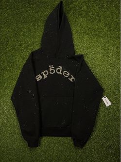 Sp5der Black Hoodie with Tags