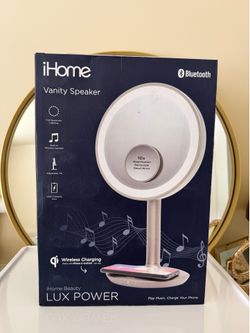New iHome Beauty Lux Power Vanity Mirror w/ Bluetooth Speaker
