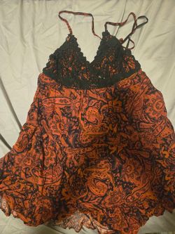 Red and Black Paisley Dress/Top