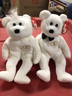TY Beany Baby Bride And Groom