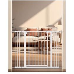 keny 29"-42.5" Baby Gate for Stairs, Auto Close Safety Dog Gate, Pressure Mounted Easy Walk Through