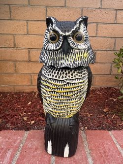 Plastic Owl Decoy Garden Statue