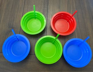 Cereal Bowls with Straws