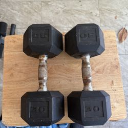 Pair Of 30lb Dumbbells 