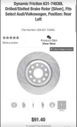 VW Atlas Drilled & Slotted Brake Rotors – Full Set of 4 (Front + Rear) – NEW