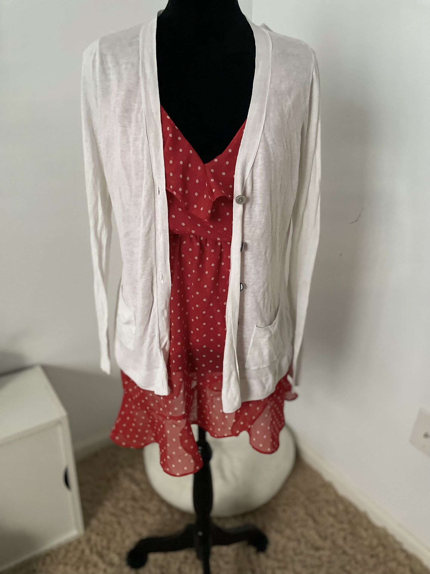 Cynthia Rowley cardigan and Forever21 dress
