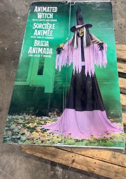 Animated Witch Halloween Decoration