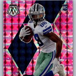 2020 Ceedee Lamb Pink Mosaic ROOKIE Cowboys Football