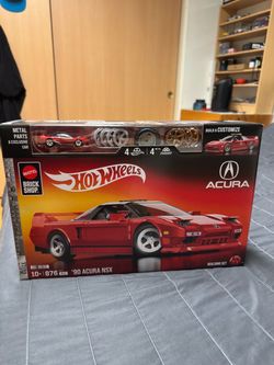 MATTEL BRICK SHOP '90 ACURA HONDA NSX 1:16 MODEL RED HOT WHEELS ELITE 876PCS lego customize rays volk te37 jdm rhd Ihd jft17