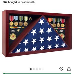 ILOT Large Military Solid Wood Shadow Box 