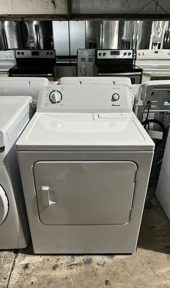 Amana White Basic Dryer - Automatic Dry