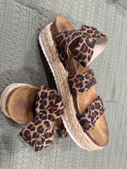 Leopard Print Platform Espadrille Sandals Steve Madden