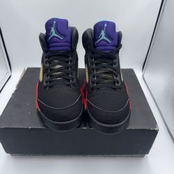 Air Jordan 5 Retro Top 3 Size 10.5 Men Black Red Grape