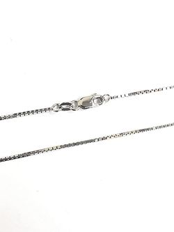 Solid Box chain 14K REAL WHITE GOLD.