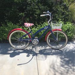 26” Nirve Paul Frank Ladies Blue Beach Cruiser 