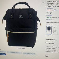 New! Anello Fashion Backpack for women