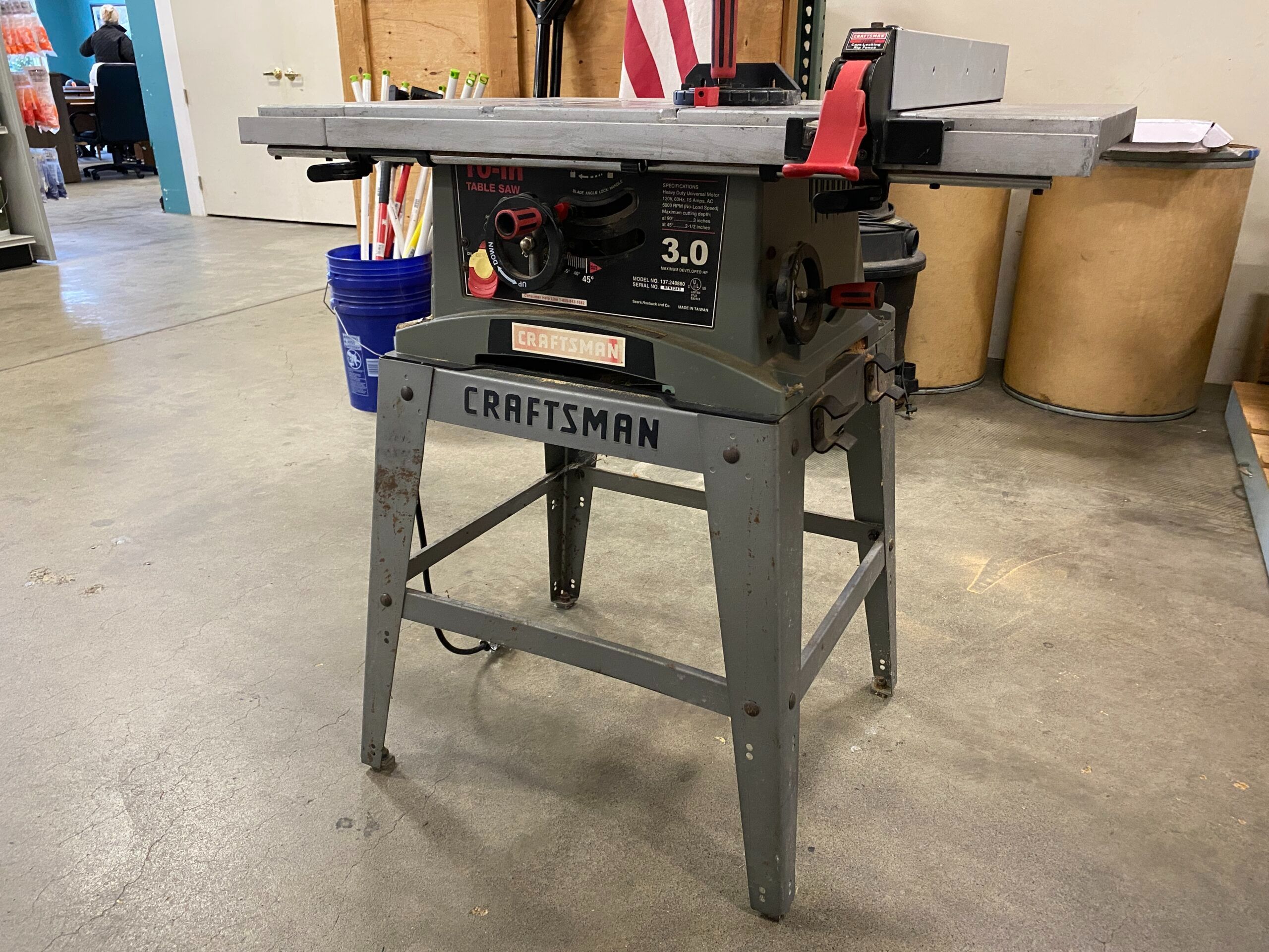 CRAFTSMAN 10″ 15-amp Table Saw