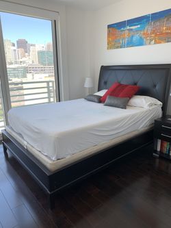 Queen Bed Frame + Memory Foam Mattress + Box Spring