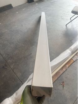 white vinyl (PVC) fence post blank