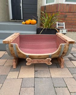 Wine Barrel Dog Bed